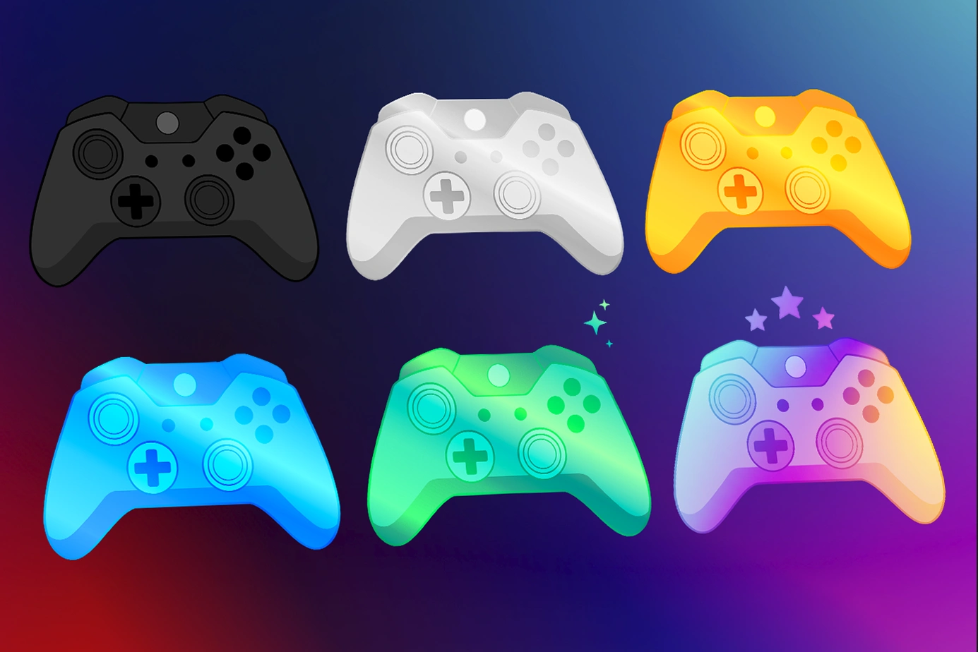 Controller Twitch Sub Badges — Gamepad Icon 6-Tier Set | Stream Skins
